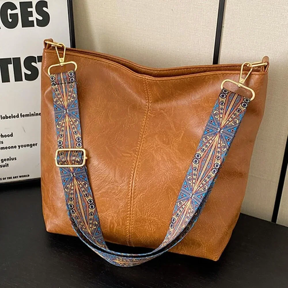 Women Crossbody Hobo Bag Vegan Leather Shoulder Purse Tote with Adjustable Strap